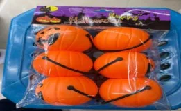 6-Piece Mini Pumpkin Bucket Set wholesale product – Trick or Treat Buckets, SKU DB-242