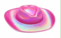 Pink Bride Sheriff Cowboy Hat wholesale product – Bride Hats & Headbands, SKU DB-325