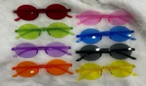 Round Rimless Glasses wholesale product – Party Glasses, SKU NR-12