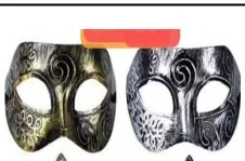 Men's Gladiator Mask - Gold / Silver wholesale product – Party Masks, SKU DB-261
