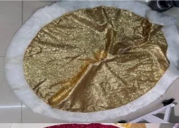 Sequin Christmas Tree Skirt 150 cm 3 Colors wholesale product – Christmas Tree Skirts, SKU DB-163