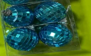6-Piece 4 cm Disco Ball Set Red wholesale product – Christmas Tree Decorations, SKU SH-580