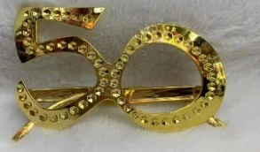 50th Birthday Gold / Silver Glasses wholesale product – Birthday Glasses, SKU SN-2007