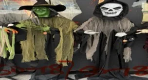 180 cm Skeleton With Geen Face wholesale product – Skeleton & Skull Decorations, SKU SO-187