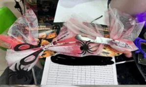 Bloody Scissors & Knife Headband wholesale product – Halloween Headbands & Crowns, SKU PP-824