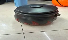 Flame-Design Cauldron With Lid wholesale product – Halloween Decorations, SKU SO-166