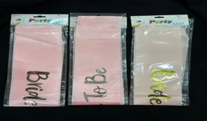 Bride Imported Pink Sash - 10 cm wholesale product – Bride & Celebration Sashes, SKU SR-2