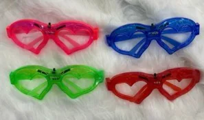 Light-Up Heart Glasses Assorted wholesale product – Party Glasses, SKU NR-35