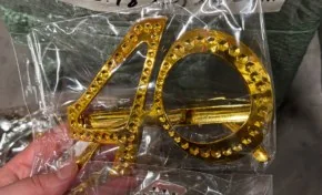 40th Birthday Gold / Silver Glasses wholesale product – Birthday Glasses, SKU SN-2006
