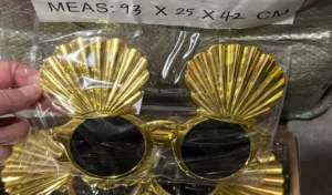 Gold / Silver Shell Glasses wholesale product – Party Glasses, SKU SN-2019