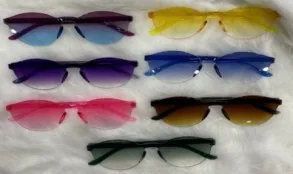 Polarized Rimless Aviator-Style Glasses wholesale product – Party Glasses, SKU NR-11