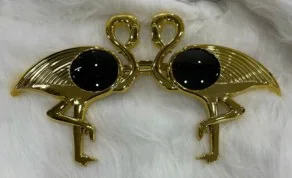 Gold Flamingo Glasses wholesale product – Party Glasses, SKU NR-24