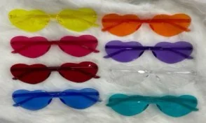 Heart Rimless Glasses wholesale product – Party Glasses, SKU NR-9