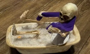 Showering Skeleton wholesale product – Skeleton & Skull Decorations, SKU SO-191