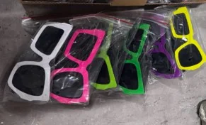 Neon Light-Up Oversized Glasses wholesale product – Party Glasses, SKU SN-2012